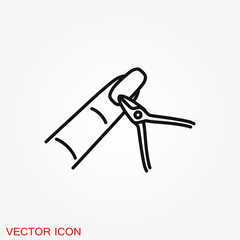 Nail care icon. Pedicure and manicure equipment. Vector illustrations