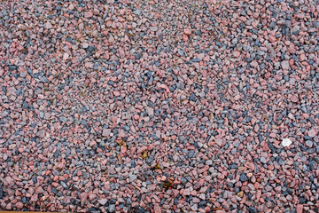 granite path of fine gravel on the street