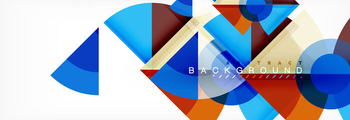 Trendy circles composition geometric background