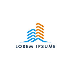 Obraz premium building logo design template. real estate icon symbol vector illustration