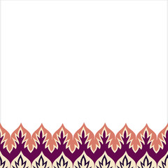Boho Flames Seamless Horizontal Border