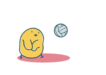 ゆるいひよこのバレーボール © TAMAGO POTATO