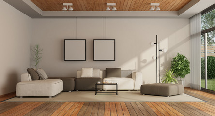Living room in a modern villa