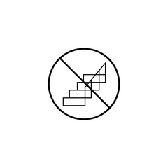 No stairs sign