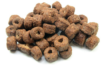 Chocolate cereal isolated
