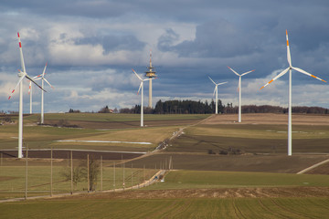 Windenergie auf der Schw&auml;bischen Alb bei St&ouml;tten