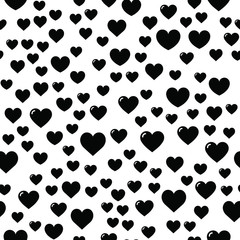 Seamless vector EPS 10 pattern with hearts. Love romantic and Valentine Day