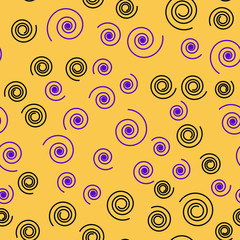 Seamless vector EPS 10 pattern with different spirales.