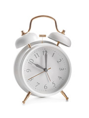 Alarm clock on white background