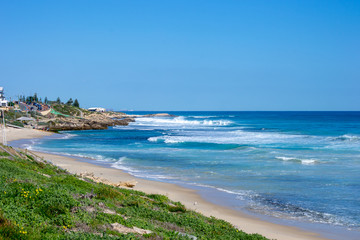 Beautifull landscape of the beach with blue sky at a sunny day in Perth