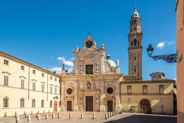 View at the Church of San Giovanni Evangelista in Parma - Italy - obrazy, fototapety, plakaty