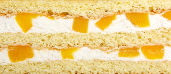 close-up cut of the cake