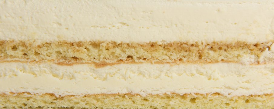 close-up cut of the cake