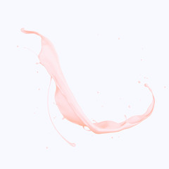 liquid makeup foundation or pink cream, 3d illustration.