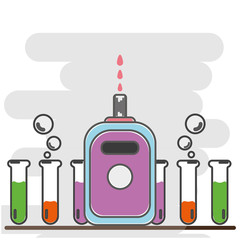 Control of diabetes. Using a blood glucose meter. Flat icon.
