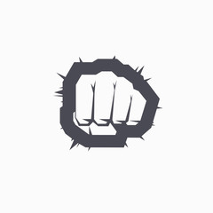 Freedom vector concept. Fist icon.