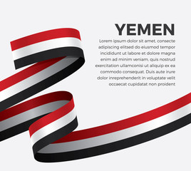 Yemen flag, vector illustration on a white background