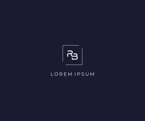 letter RB logo design template