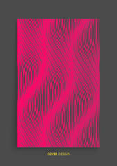 Abstract background with wavy lines. Cover design template. Dynamic effect. Vector illustration for banner, flyer and poster.