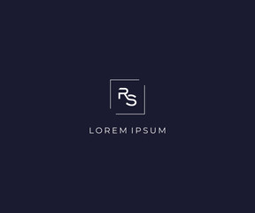 letter RS logo design template