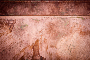 Scratched dirty dusty copper plate texture, old metal background