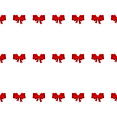 Background of red bows. Seamless pattern.