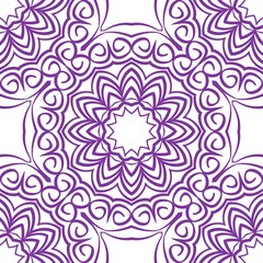 Ornamental floral print with color seamless ornament. For design of carpet, shawl, pillow, cushion. Vector illustration