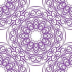Ornamental floral print with color seamless ornament. For design of carpet, shawl, pillow, cushion. Vector illustration