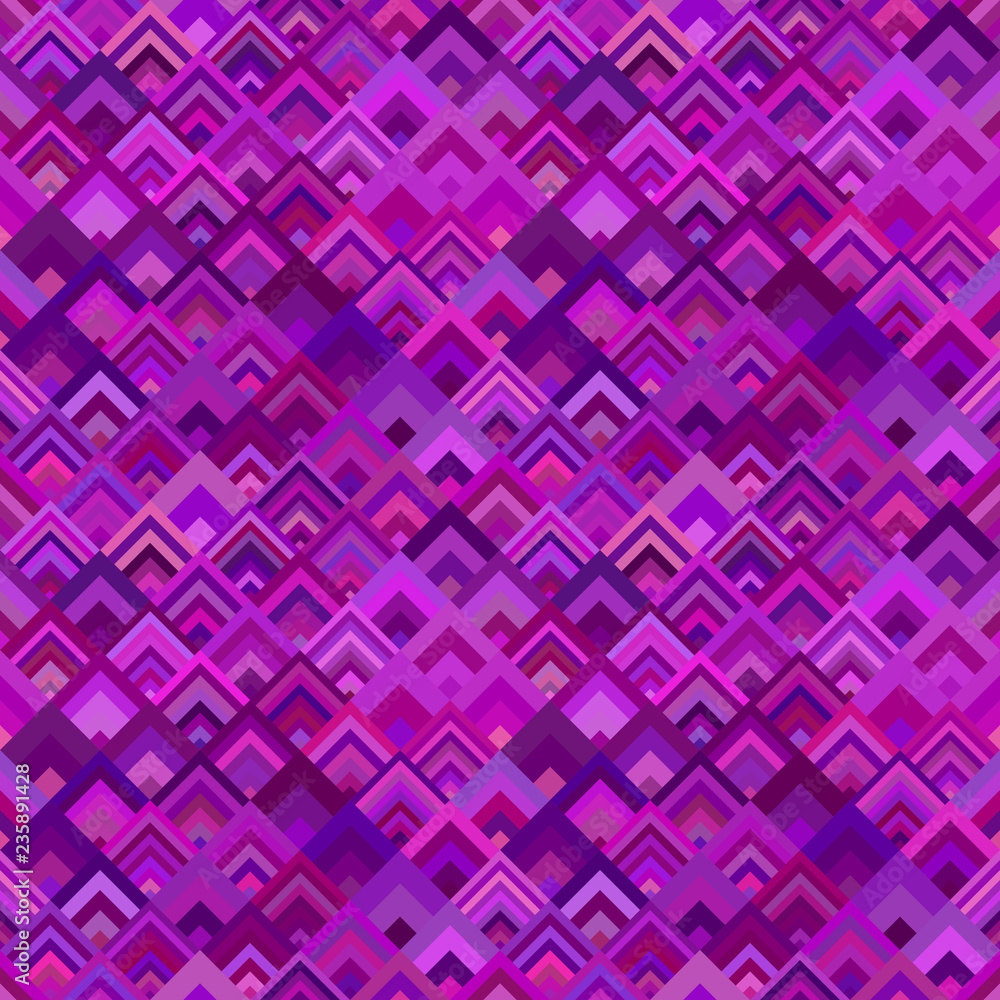 Poster purple geometric diagonal square mosaic tile pattern background - seamless design