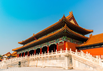 Obraz premium Beijing Forbidden City, Forbidden City, Chinese Capital, Taihe Gate，beijing,china