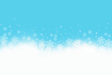 Fototapeta premium Schneelandschaft mit Schneeflocken