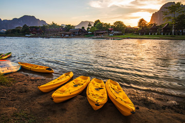 The natural is still purity and beautiful in Vang Vieng, Laos.