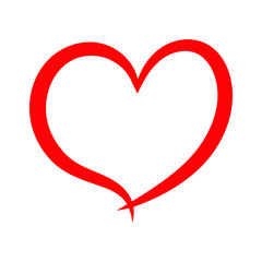 Hand drawn heart vector icon