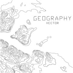 Contour topographic map background. Vector illustration.