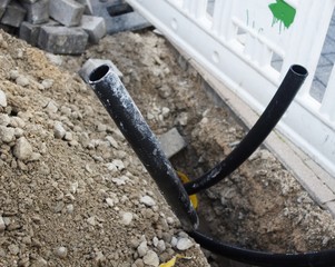 Glasfaser Ausbau,railway, construction, train, railroad, road, transportation, stone, steel, track,...