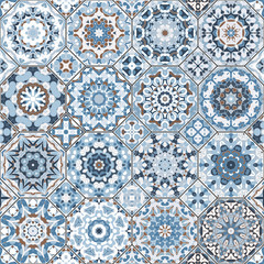 A set of blue tiles.