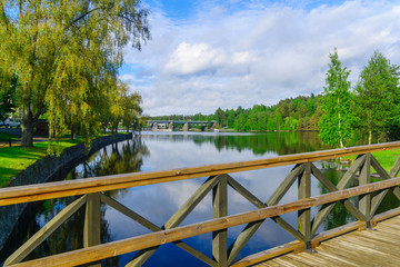 View of a train bridge in Savonlinna
