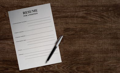 empty paper blank resume