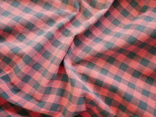 Fototapeta na wymiar red fabric cloth background,Scott clothing texture