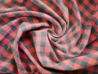 Fototapeta premium Scott cloth texture background,square chintz cotton,texture of silk fabric