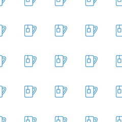 tea pattern repeat seamless on white background