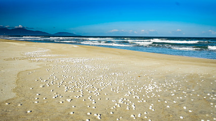 .Holiday and vacation concept for tourism.Beautiful beach in Vietnam., Danang.