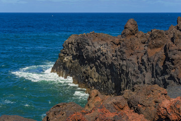 Canary islands lanzarote sunny nature landscape volcano scene