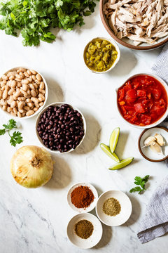 Ingredients for chicken chili