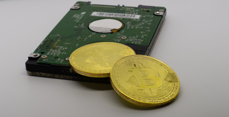 bitcoins on a harddrive
