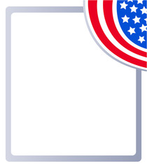 Fototapeta premium American flag Patriotic decorative frame