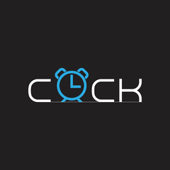 text clock symbol logo vector