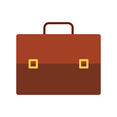 Vector briefcase icon. Flat illustration. Vector colorful  briefcase symbol.