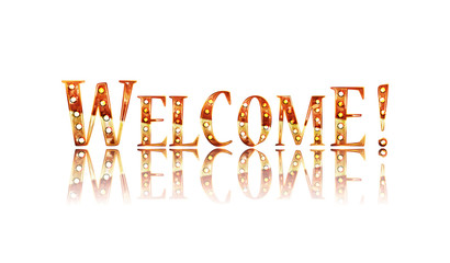 Welcome text lettering