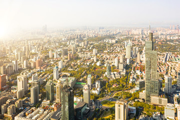 Aerial photography of Nanjing city scenery
